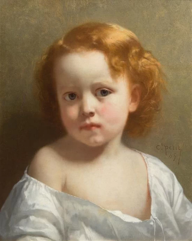 Jean - Joseph Benjamin, Constant, 163, Ritratto di una giovane ragazza, 1865